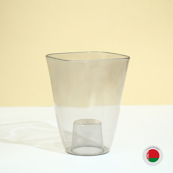 Горшок для орхидей, 1,5 л, 13 × 17 см, пластик, прозрачно-серый - Фото 1