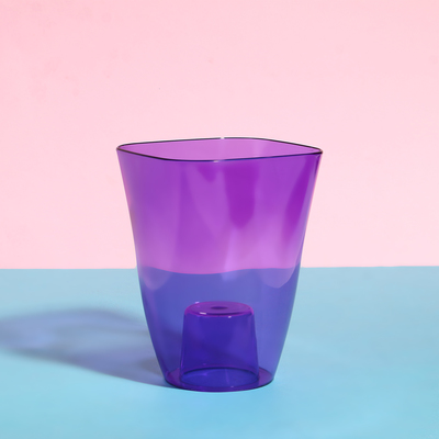 Горшок для орхидей, 1,5 л, 13 × 17 см, пластик, прозрачно-фиолетовый