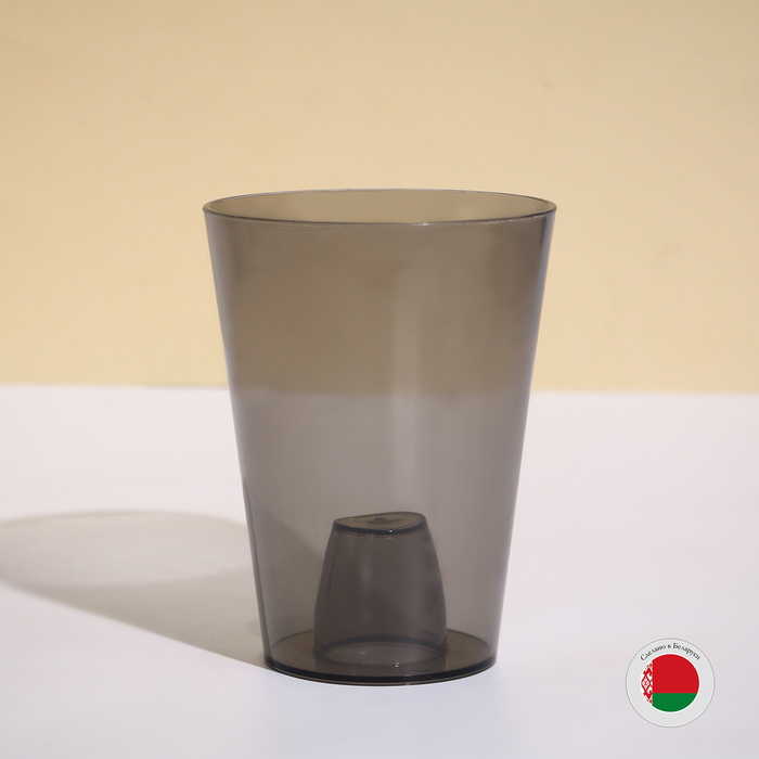 Горшок для орхидей, 1,2 л, 12,5 × 16,6 см, пластик, прозрачно-серый - Фото 1