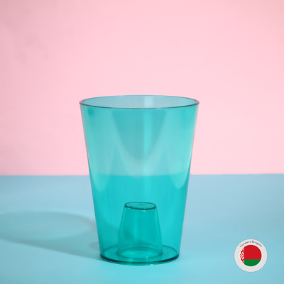 Горшок для орхидей, 1,2 л, 12,5 × 16,6 см, пластик, прозрачно-бирюзовый