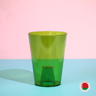 Горшок для орхидей, 1,2 л, 12,5 × 16,6 см, пластик, прозрачно-зелёный - Фото 1