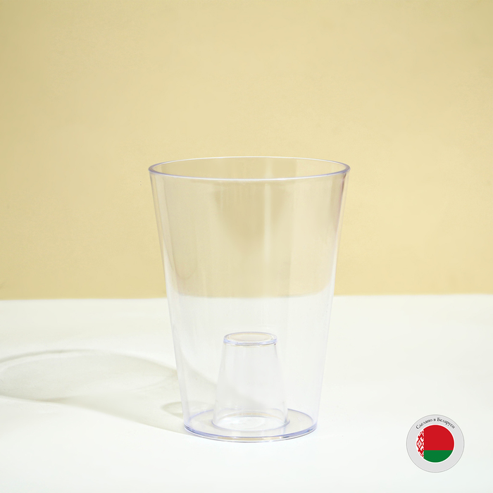 Горшок для орхидей, 1.2 л, 12.5×16.6 см, пластиковый, прозрачный - Фото 1