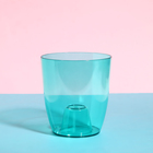 Горшок для орхидей, 2 л, 14,8 × 16,2 см, круглый, пластик, прозрачно-бирюзовый - Фото 4