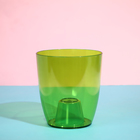 Горшок для орхидей, 2 л, 14.8×16.2 см, круглый, пластиковый, прозрачно-зелёный - Фото 4