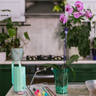 Горшок для орхидей, 1,3 л, 13,6 × 14,1 × 20 см, пластик, прозрачно-бирюзовый - фото 25353825