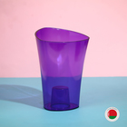 Горшок для орхидей, 1,3 л, 13,6 × 14,1 × 20 см, пластик, прозрачно-фиолетовый - Фото 1