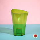 Горшок для орхидей, 1,3 л, 13,6 × 14,1 × 20 см, пластик, прозрачно-зелёный - Фото 1
