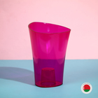 Горшок для орхидей, 1,3 л, 13,6 × 14,1 × 20 см, пластик, прозрачно-малиновый - Фото 1