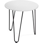 Журнальный стол Шани кварц бежевый/металл, черный 60x60x62 см 10506494