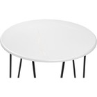 Журнальный стол Шани кварц бежевый/металл, черный 60x60x62 см 10506494