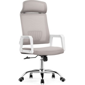 Компьютерное кресло Klit металл/сетка, хром/серый 58x58x112 см