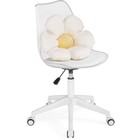 Компьютерное кресло Kolin с подушкой металл/экокожа/пластик, белый/прозрачный 46x64x86 см - фото 121969932