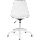Компьютерное кресло Kolin с подушкой металл/экокожа/пластик, белый/прозрачный 46x64x86 см - фото 121969934