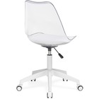 Компьютерное кресло Kolin с подушкой металл/экокожа/пластик, белый/прозрачный 46x64x86 см - фото 121969936