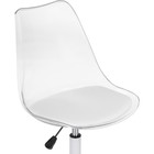 Компьютерное кресло Kolin с подушкой металл/экокожа/пластик, белый/прозрачный 46x64x86 см - фото 121969937