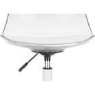 Компьютерное кресло Kolin с подушкой металл/экокожа/пластик, белый/прозрачный 46x64x86 см - фото 121969938