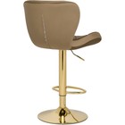 Стул барный Porch металл/велюр, золотой/бежевый 47x53x89 см - Фото 4