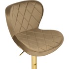 Стул барный Porch металл/велюр, золотой/бежевый 47x53x89 см - Фото 5