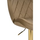 Стул барный Porch металл/велюр, золотой/бежевый 47x53x89 см - Фото 6