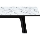 Стол стеклянный Агни металл, мрамор белый/черный матовый 68x110x75 см - Фото 7