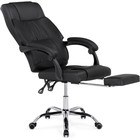 Кресло для руководителя Born металл/экокожа, хром/черный 61x66x102 см - фото 123120419