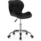 Компьютерное кресло Trizor металл/экокожа, хром/черный 53x53x69 см - фото 110662788