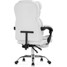 Кресло для руководителя Kolson металл/экокожа, хром/белый 64x68x114 см - фото 121969945