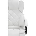 Кресло для руководителя Kolson металл/экокожа, хром/белый 64x68x114 см - фото 121969948