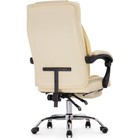 Кресло для руководителя Born металл/экокожа, хром/кремовый 61x66x102 см 10510434