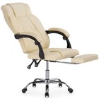 Кресло для руководителя Born металл/экокожа, хром/кремовый 61x66x102 см 10510434