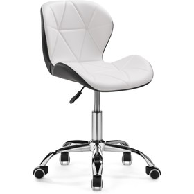 Компьютерное кресло Trizor металл/экокожа, хром/черный/белый 53x53x69 см