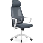 Компьютерное кресло Golem пластик/ткань/сетка, белый/серый 68x63x112 см - фото 121575717