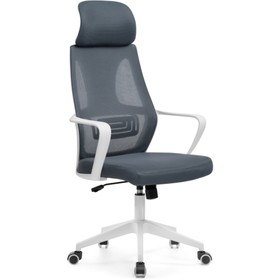Компьютерное кресло Golem пластик/ткань/сетка, белый/серый 68x63x112 см 10510438