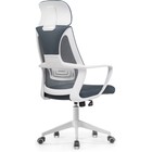 Компьютерное кресло Golem пластик/ткань/сетка, белый/серый 68x63x112 см - фото 121575721