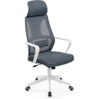 Компьютерное кресло Golem пластик/ткань/сетка, белый/серый 68x63x112 см - фото 121575722