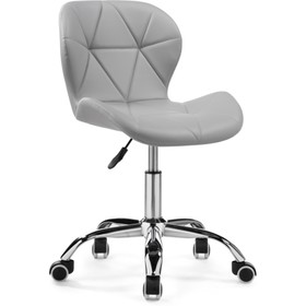 Компьютерное кресло Trizor металл/экокожа, хром/серый 53x53x69 см