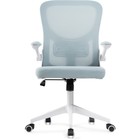 Компьютерное кресло Konfi пластик/ткань/сетка, белый/голубой 60x66x102 см - Фото 2