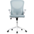 Компьютерное кресло Konfi пластик/ткань/сетка, белый/голубой 60x66x102 см - Фото 3