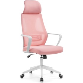 Компьютерное кресло Golem пластик/ткань/сетка, белый/розовый 68x63x112 см