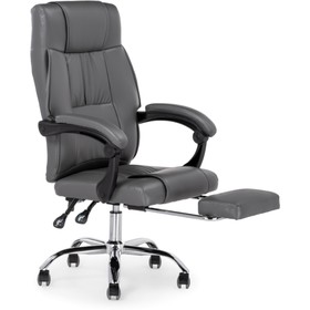 Кресло для руководителя Born металл/экокожа, хром/серый 61x66x102 см