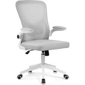 Компьютерное кресло Konfi пластик/ткань/сетка, белый/светло-серый 60x66x102 см