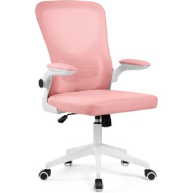 Компьютерное кресло Konfi пластик/ткань/сетка, белый/розовый 60x66x102 см