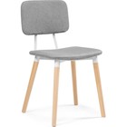Стул деревянный Klint массив бука/ткань, натуральный/серый 43x58x82 см 10510476