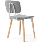 Стул деревянный Klint массив бука/ткань, натуральный/серый 43x58x82 см 10510476