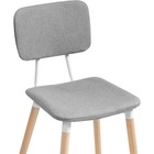 Стул деревянный Klint массив бука/ткань, натуральный/серый 43x58x82 см 10510476