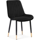 Стул на металлокаркасе Seda 1 металл/велюр, черный/черный 52x60x87 см 10510478