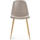 Стул на металлокаркасе Dabl металл/велюр, золотой/бежевый 44x53x86 см 10510484