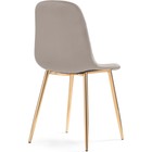 Стул на металлокаркасе Dabl металл/велюр, золотой/бежевый 44x53x86 см 10510484