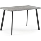 Стол деревянный Тринити Лофтметалл, бетон/черный 60x120x75 см - Фото 1