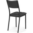 Стул на металлокаркасе Бекал металл/экокожа, черный/черный 39x51x84 см  (артикул 10510494)  большой выбор товаров оптом и в розницу по низким ценам с доставкой